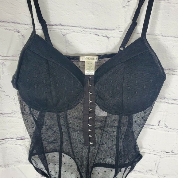 Bozzolo Women's Black Push Up Bra Bodysuit - Picture 2 of 6